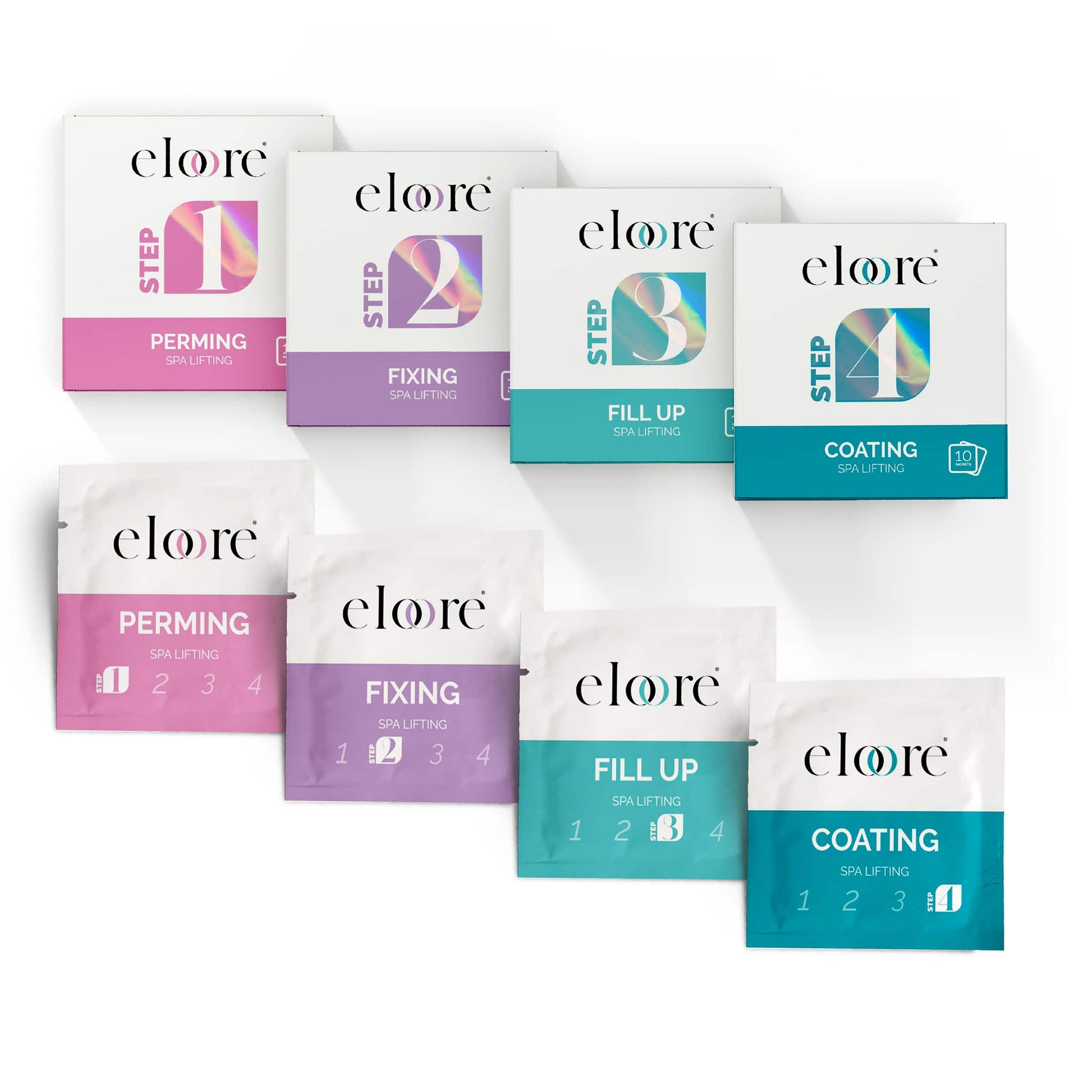 eloore® Sachets Cysteamine Lifting Set - Alle Schritte des Lash & Brow Liftings