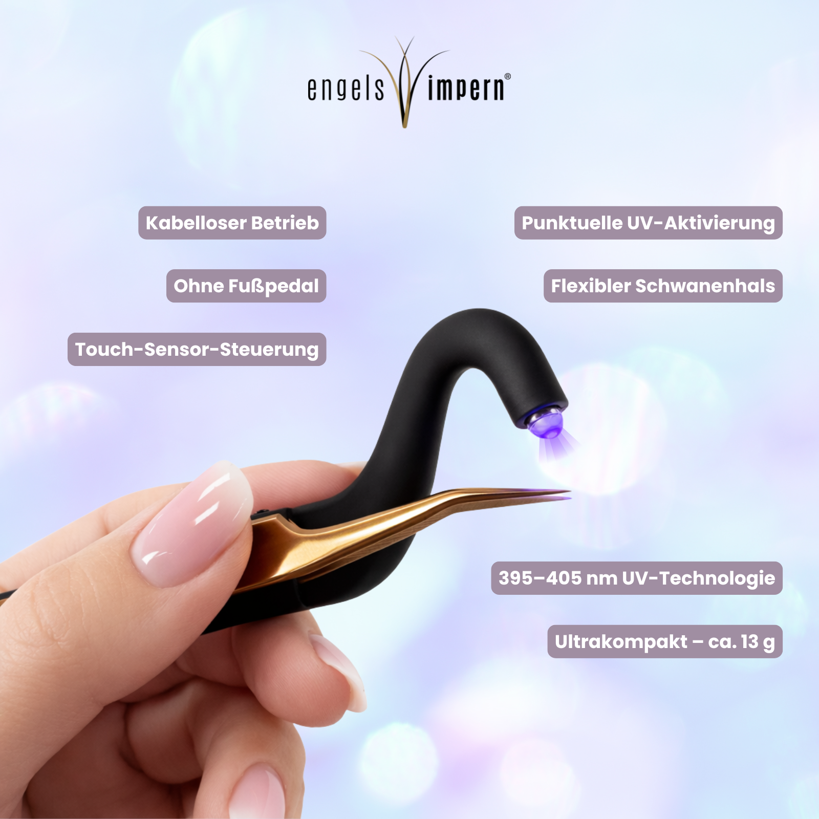 LUX MINI – UV/LED Pinzettenlampe mit Touch-Sensor