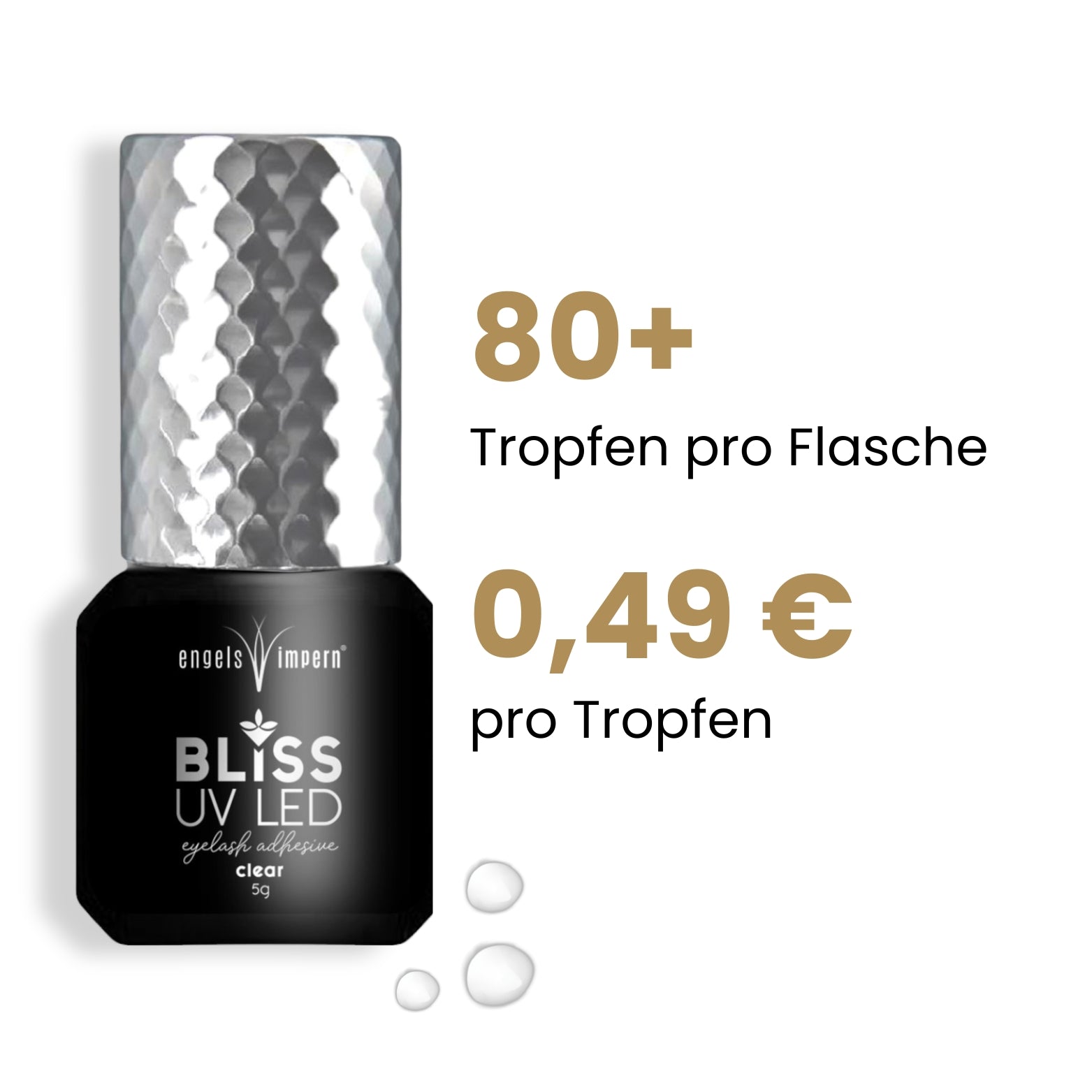 BLISS UV LED Wimpernkleber 5g - transparent - 0,5 Sek (TPO-frei)