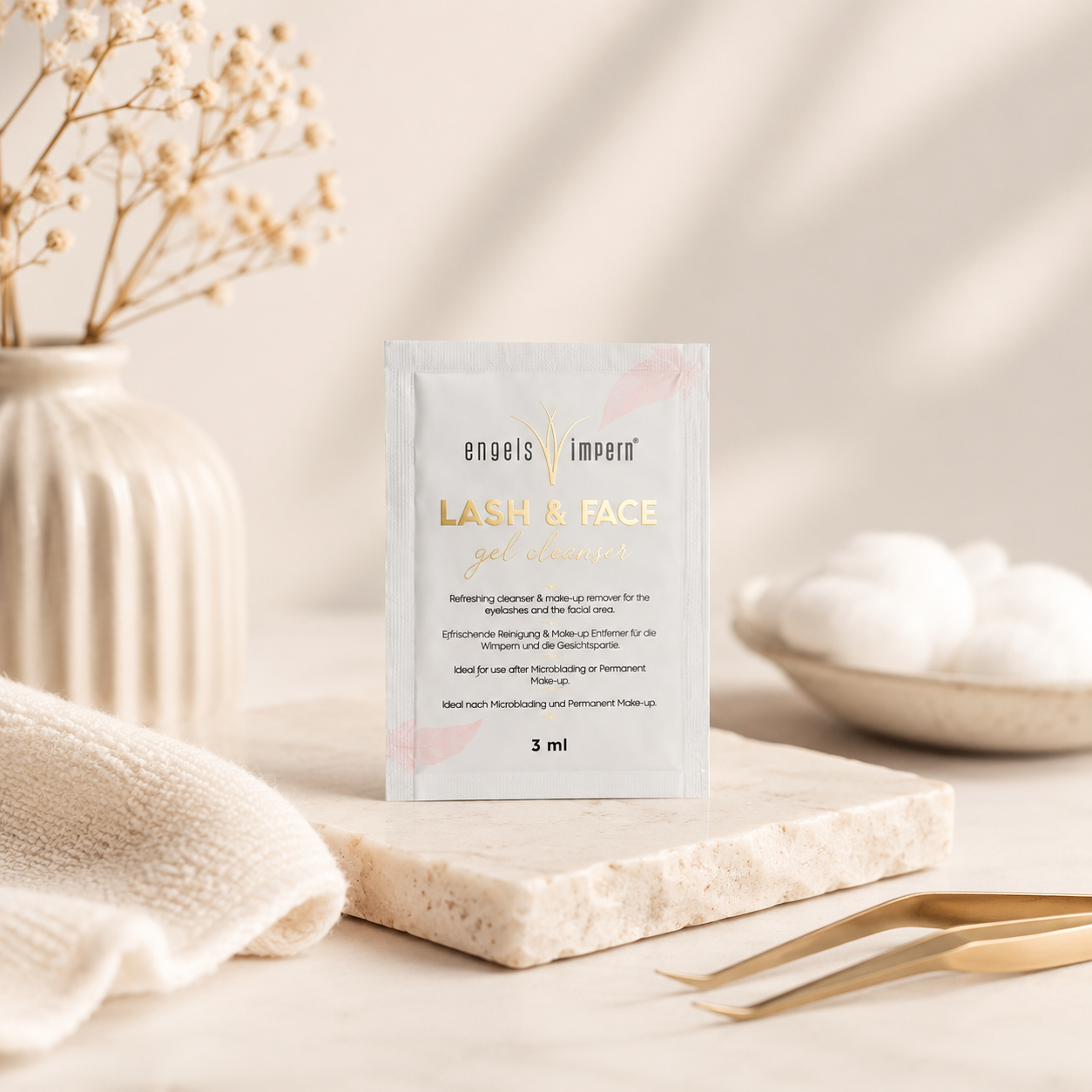 Wimpernshampoo Sachet 3 ml – Lash & Face Cleanser für Wimpernextensions | 1 Stück | EngelsWimpern®