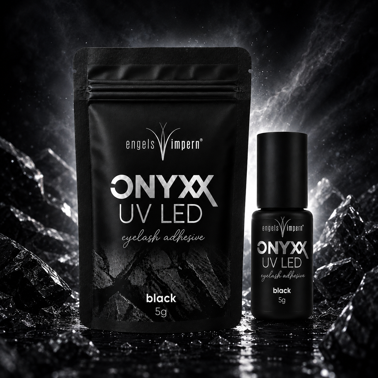 ONYXX UV LED Wimpernkleber 5 g – schwarz – 0,5 Sek (TPO-frei)