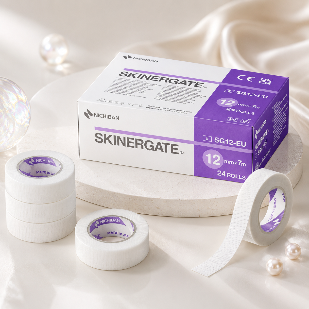 Nichiban Skinergate™ Tape 12 mm × 7 m – 24 Rollen Box