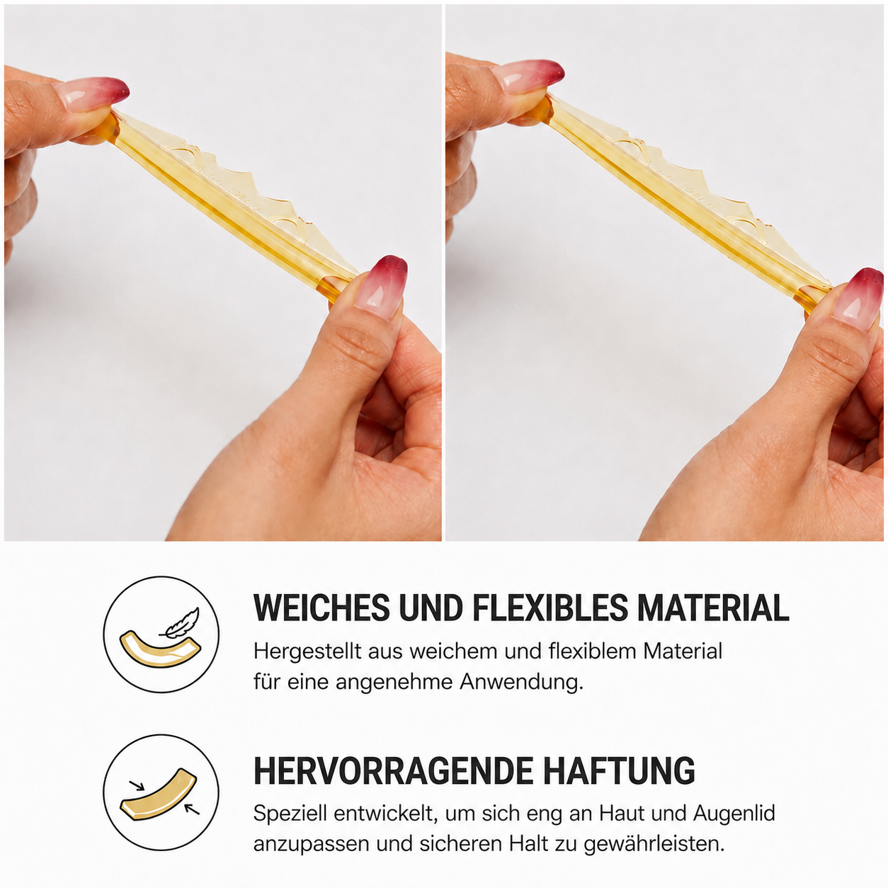 NOMARGIN SIMBA Silikonpads von LAON – Down-Drop U-Curl | 7 Paar