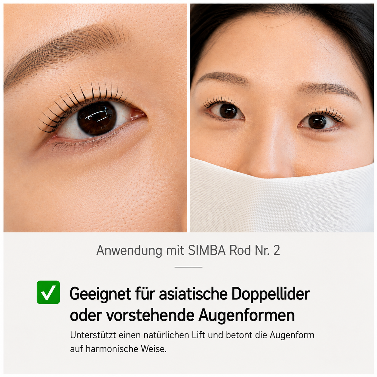 NOMARGIN SIMBA Silikonpads von LAON – Down-Drop U-Curl | 7 Paar