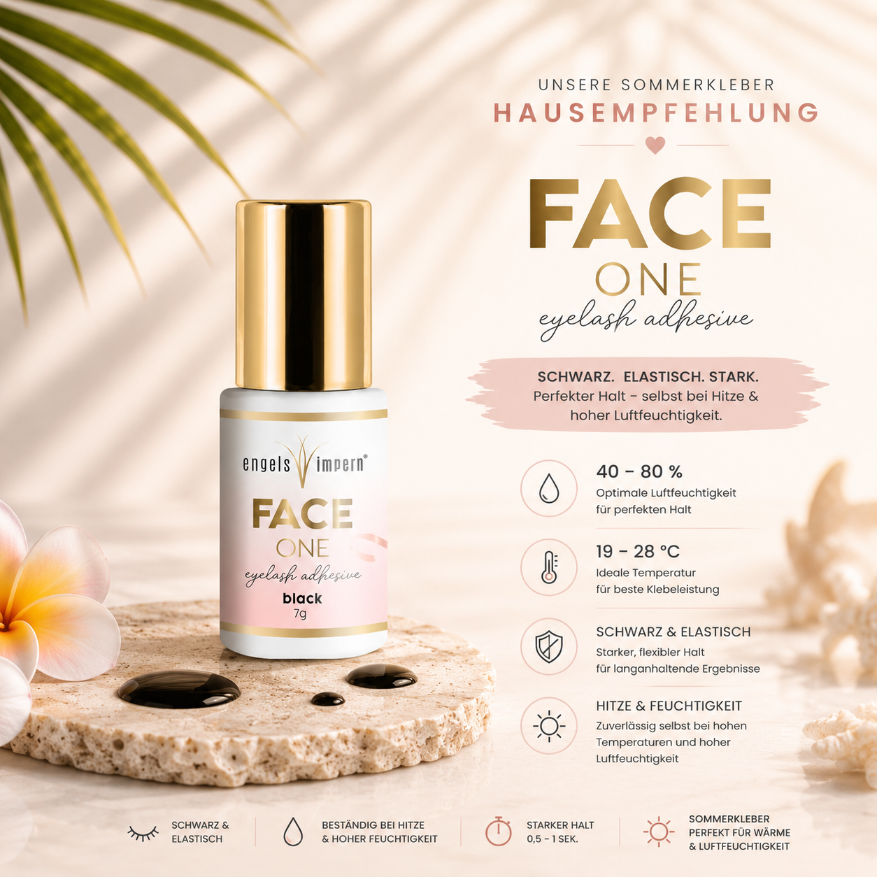 FACE- ONE Wimpernkleber 7g - schwarz