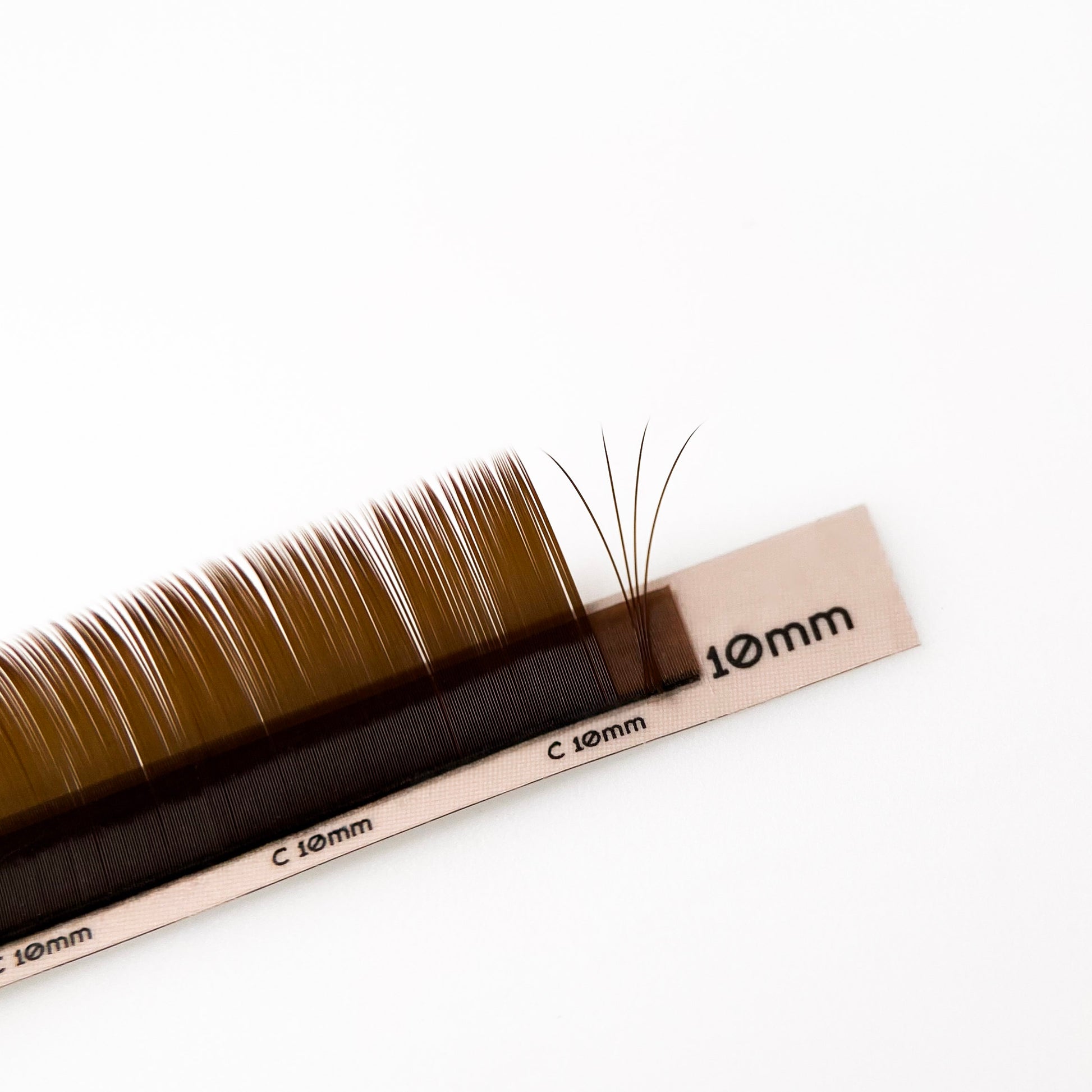 Dark Brown Wimpernextensions auf Streifen mit Fächerbildung – EngelsWimpern®