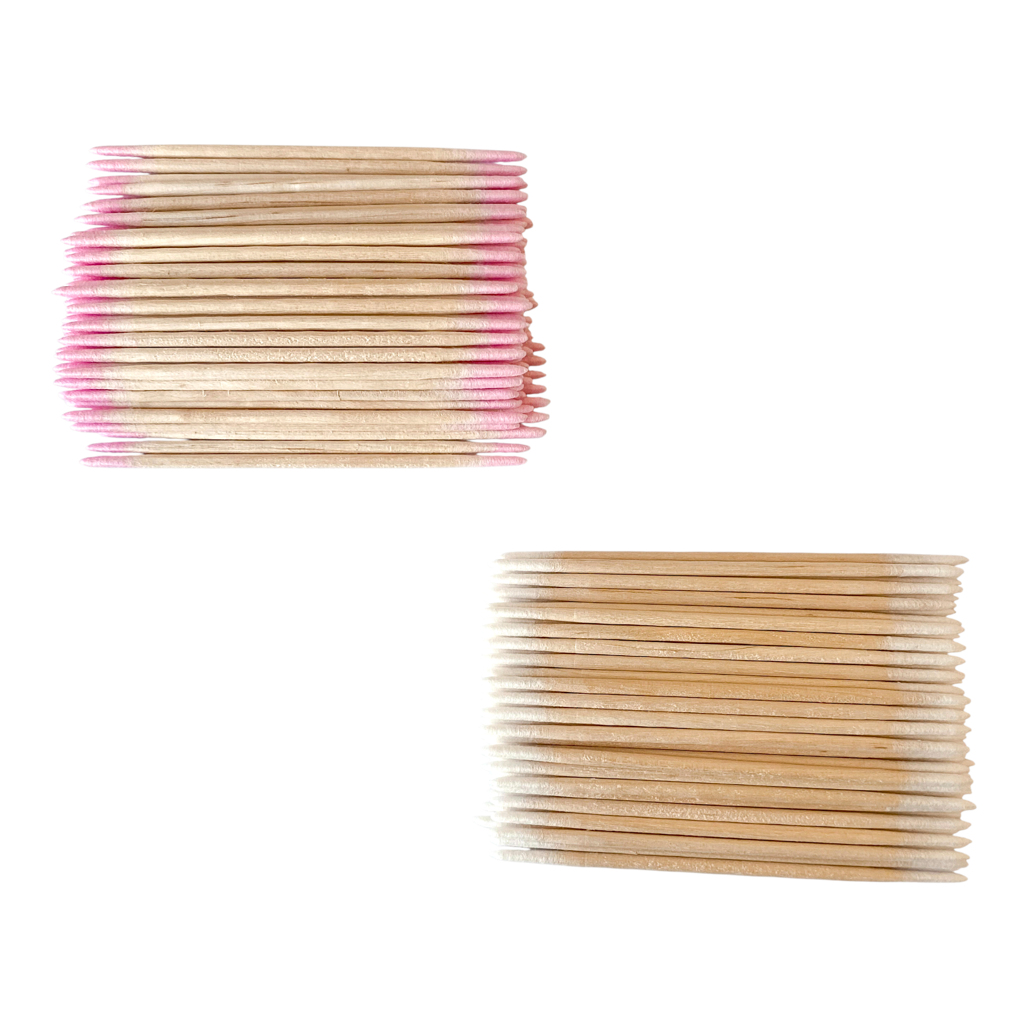 Doppelseitige Bambus-Kosmetikstäbchen – 100 Stück