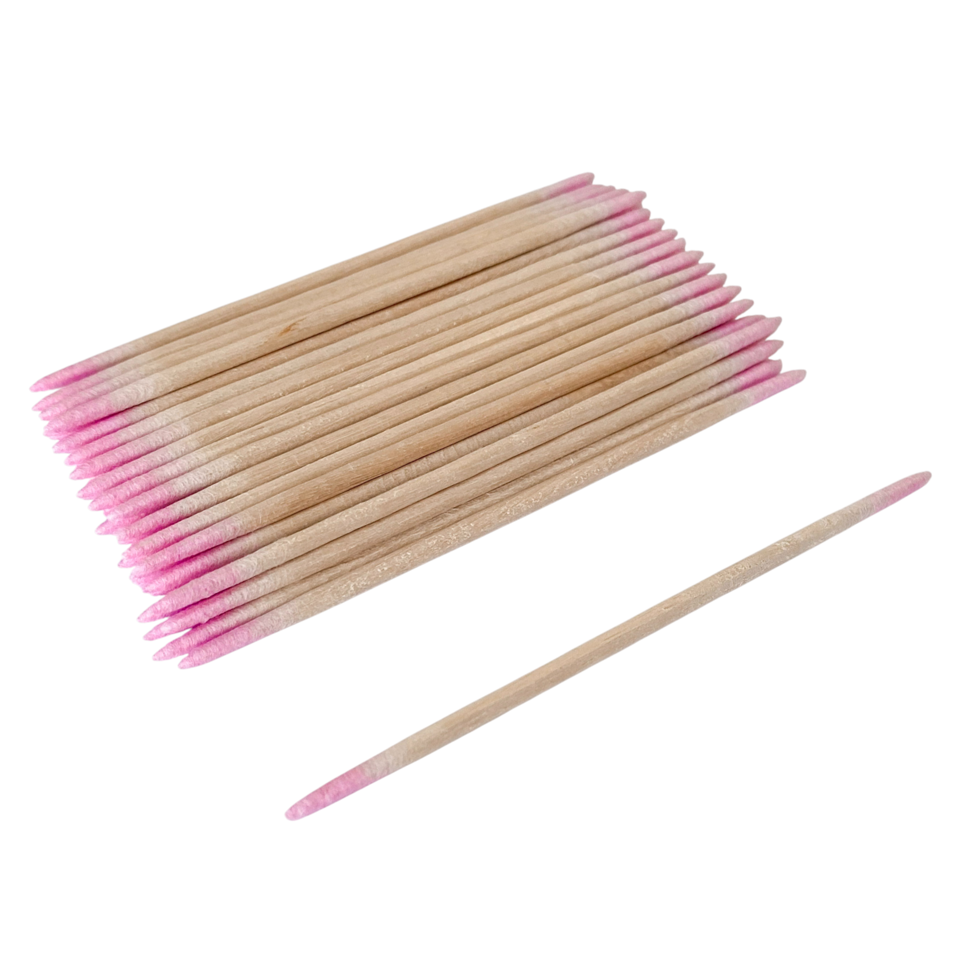 Doppelseitige Bambus-Kosmetikstäbchen – 100 Stück