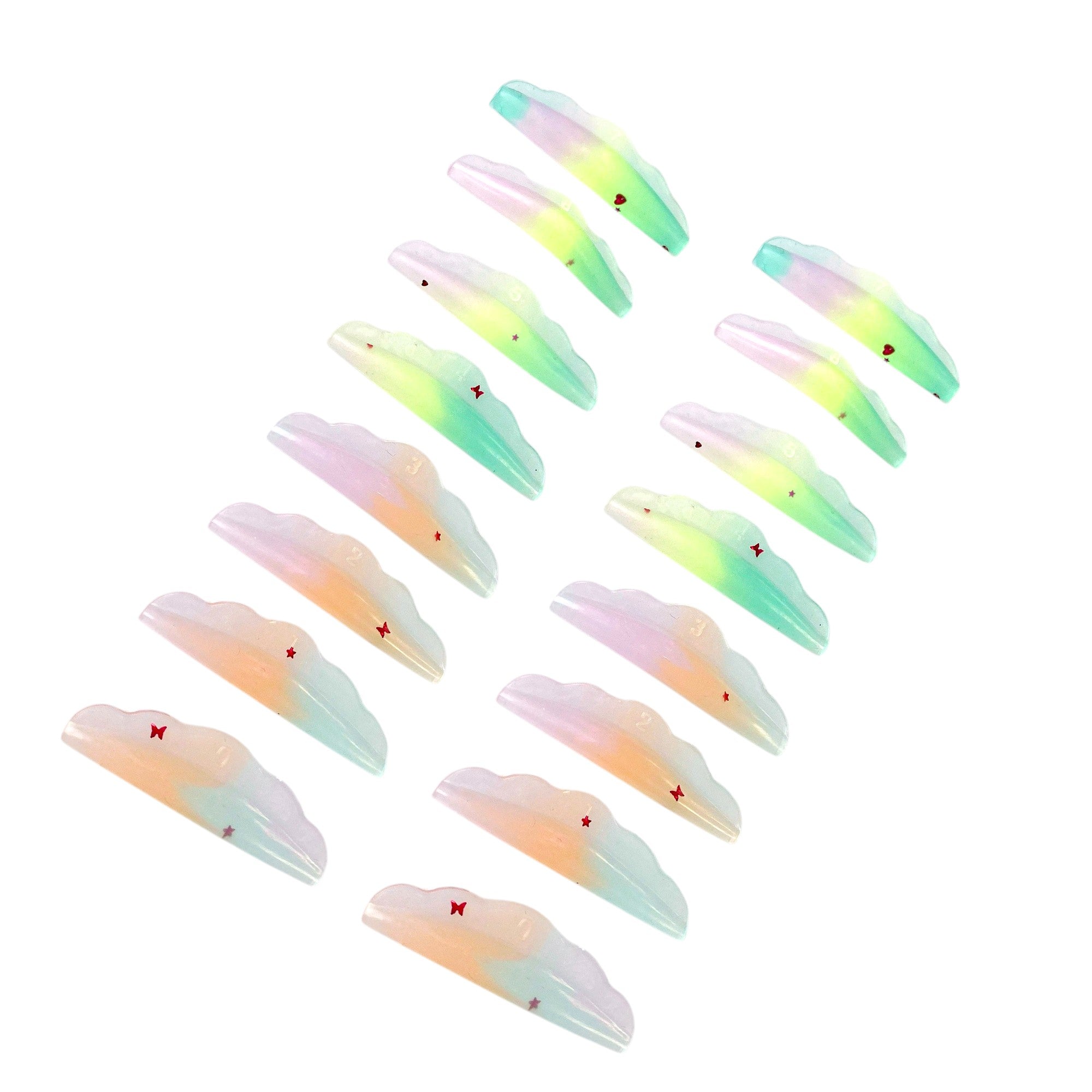 Wolken 2.0 Multicolor Silikonpads Set (8 Paar)