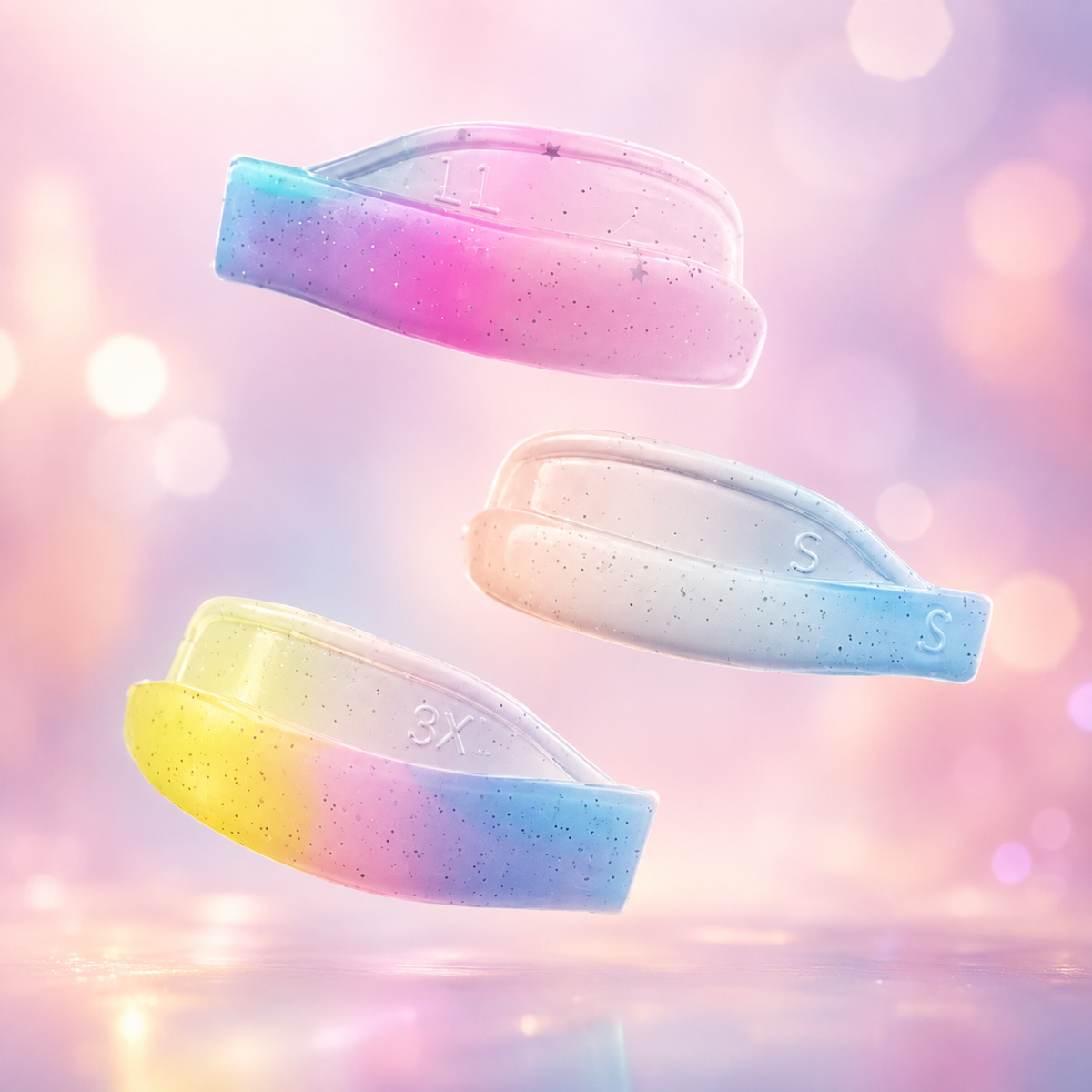 PRISMA Hybrid LU-Curl Silikonpads für Wimpernlifting in verschiedenen Größen mit mehrfarbigem Farbverlauf