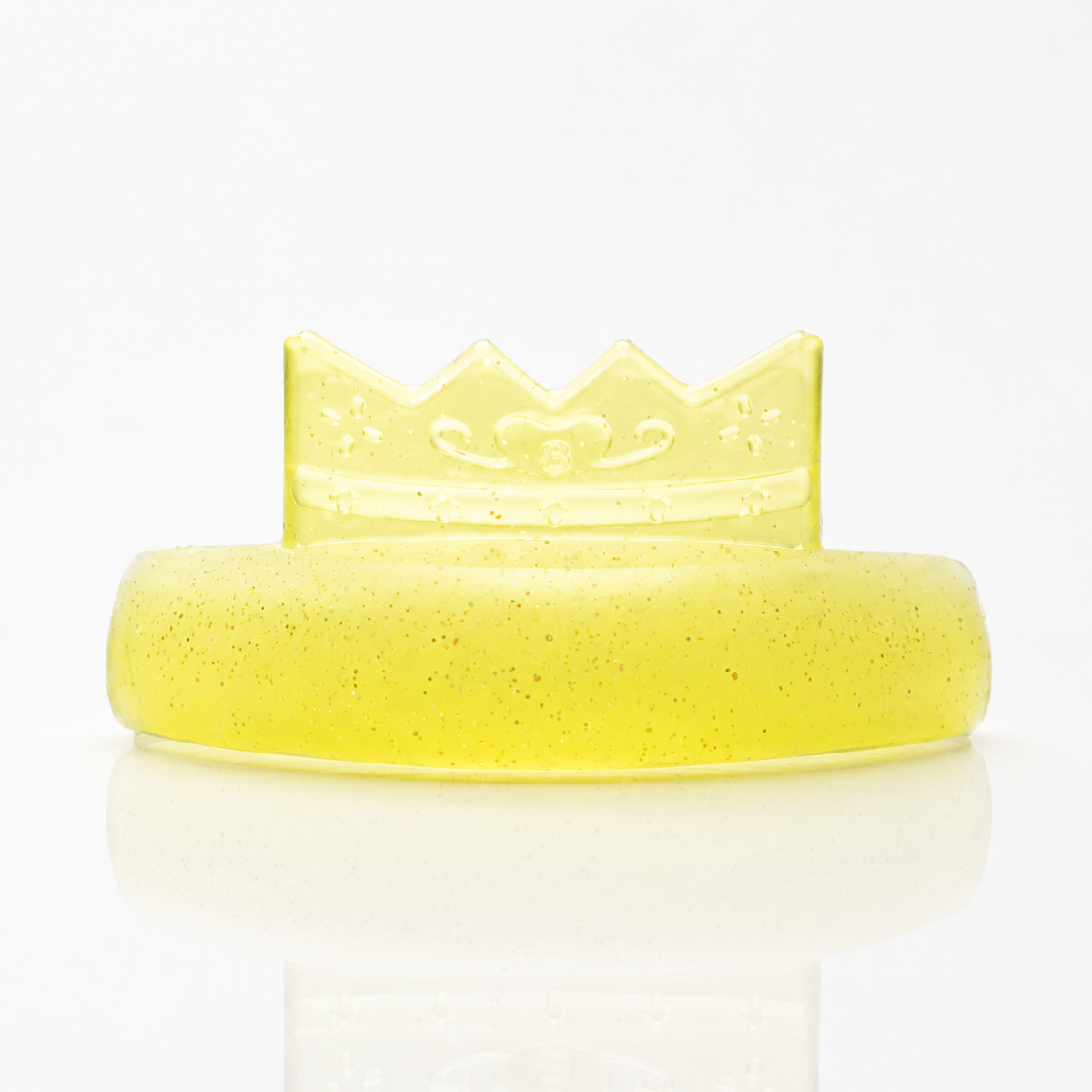 Goldgelbes Queen LC Down-Drop Silikonpad für Wimpernlifting in Frontansicht