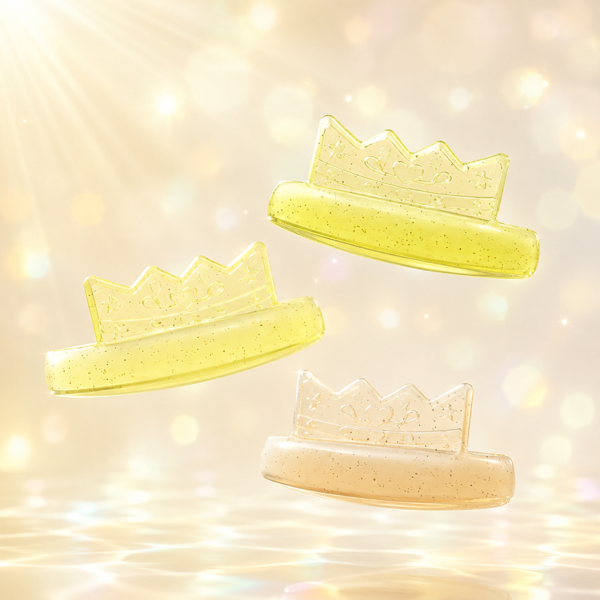 Goldgelbe Queen LC Down-Drop Silikonpads für Wimpernlifting mit selbsthaftendem Jelly-Silikon