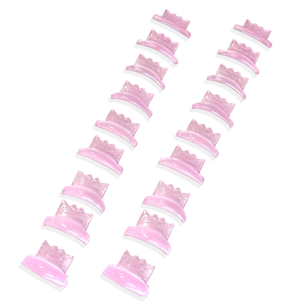 Queen LC Down-Drop Silikonpads in Pink als komplettes Set mit 9 Paar für Wimpernlifting