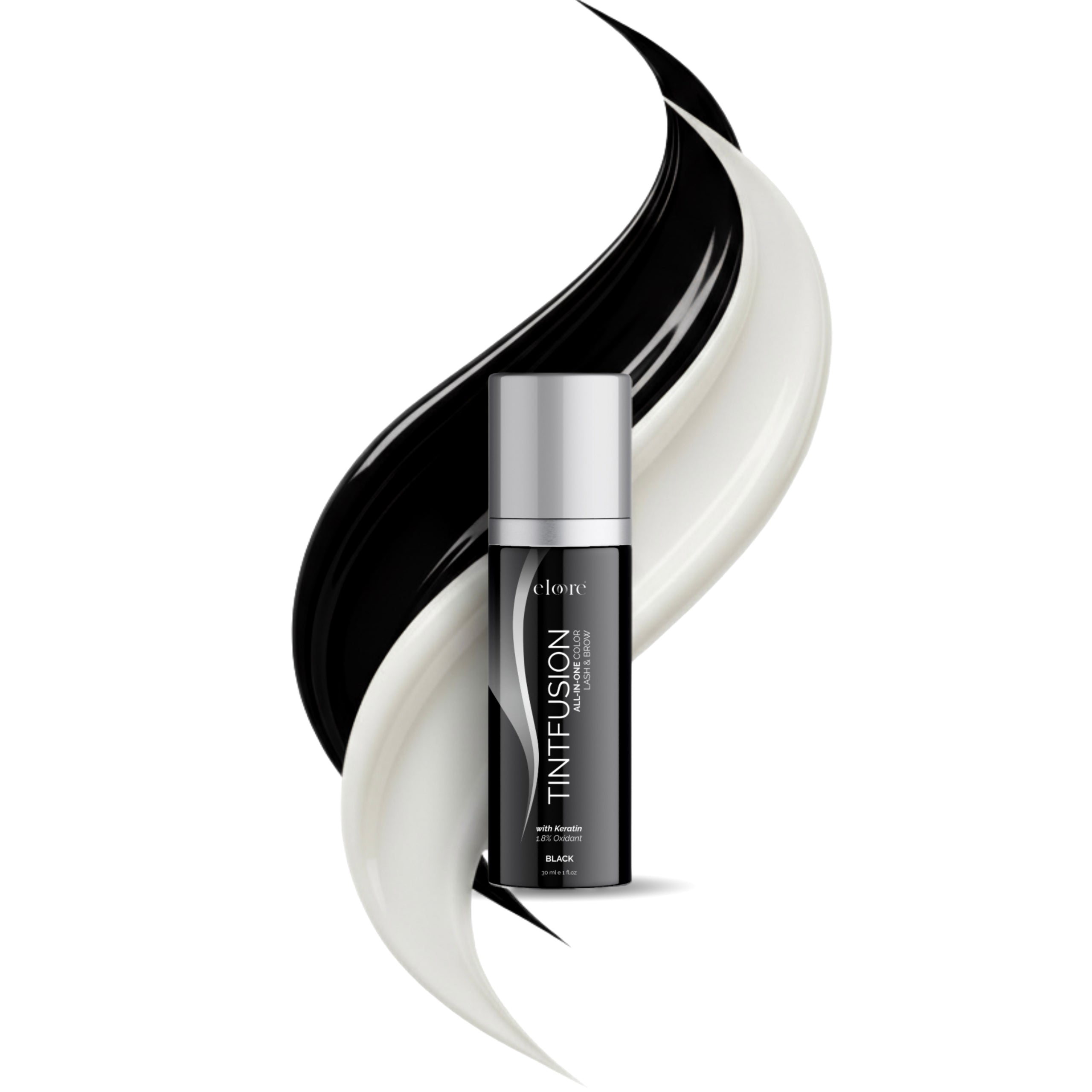 Augenbrauen- & Wimpernfarbe Black – TINTFUSION All-in-One mit Keratin | eloore®