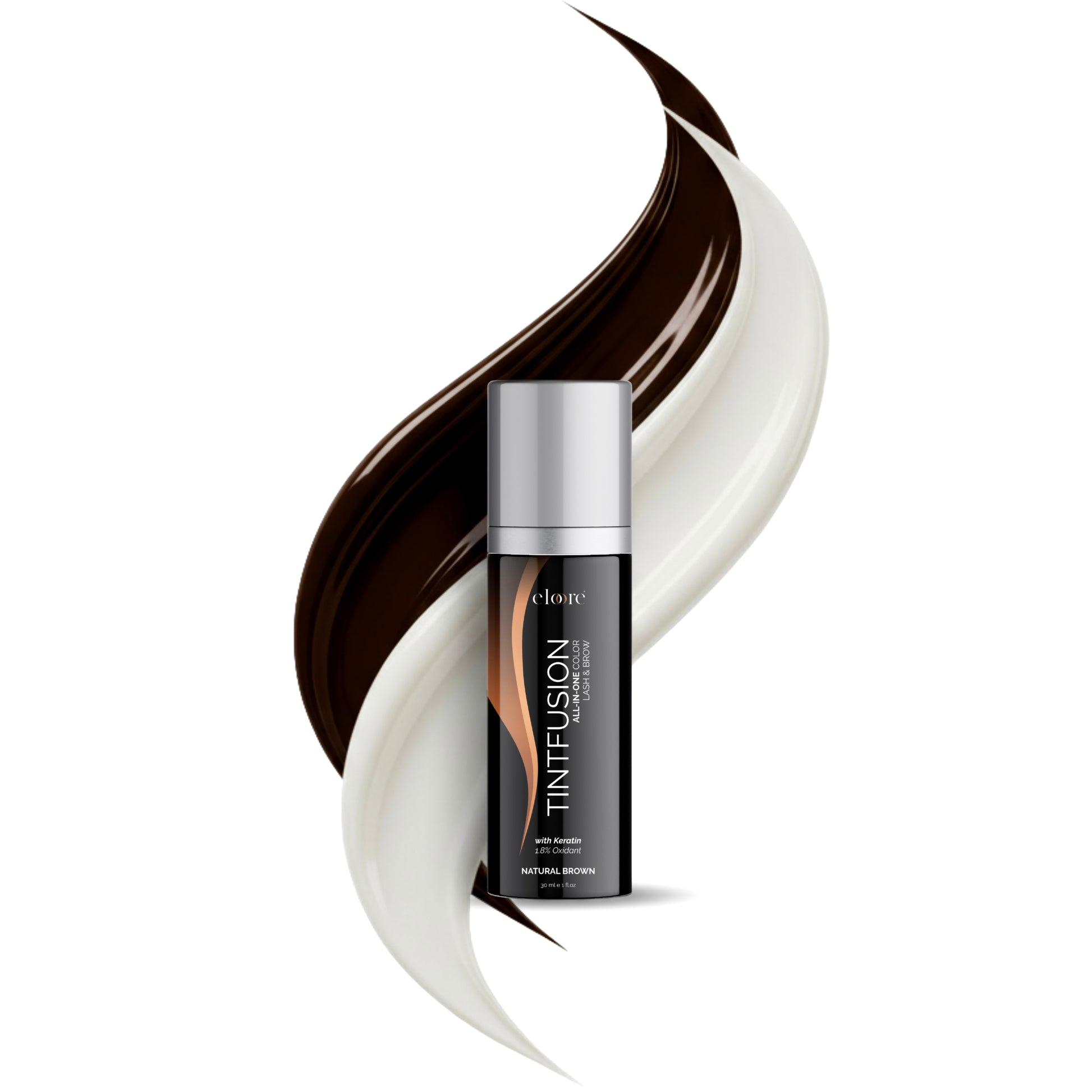 Augenbrauen- & Wimpernfarbe Natural Brown– TINTFUSION All-in-One mit Keratin | eloore®
