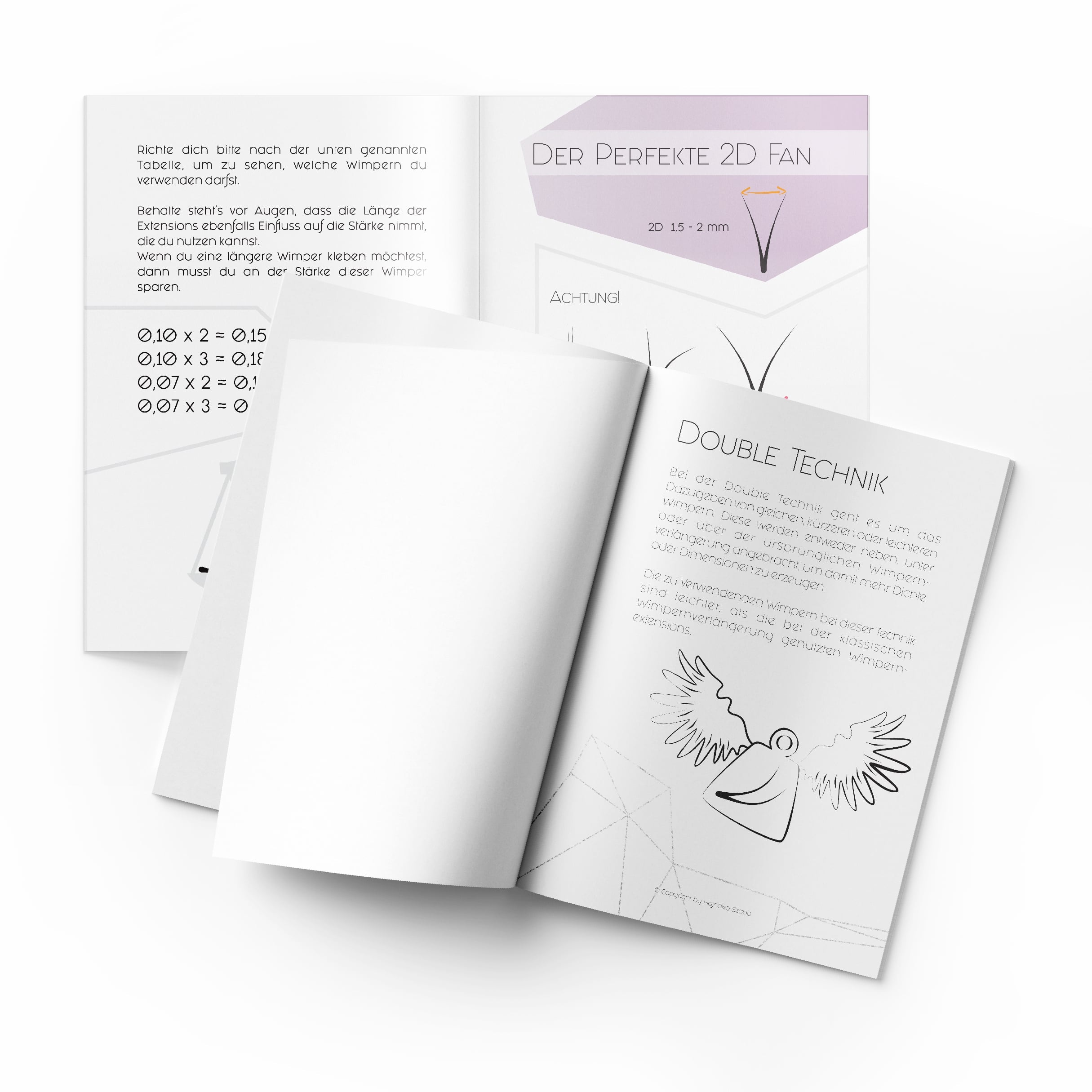 Wimpernverlängerung Double Technik Heft
