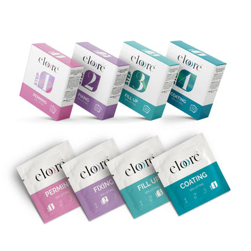 eloore® Cysteamine Lifting Set - Verpackungen und Sachets für alle vier Schritte