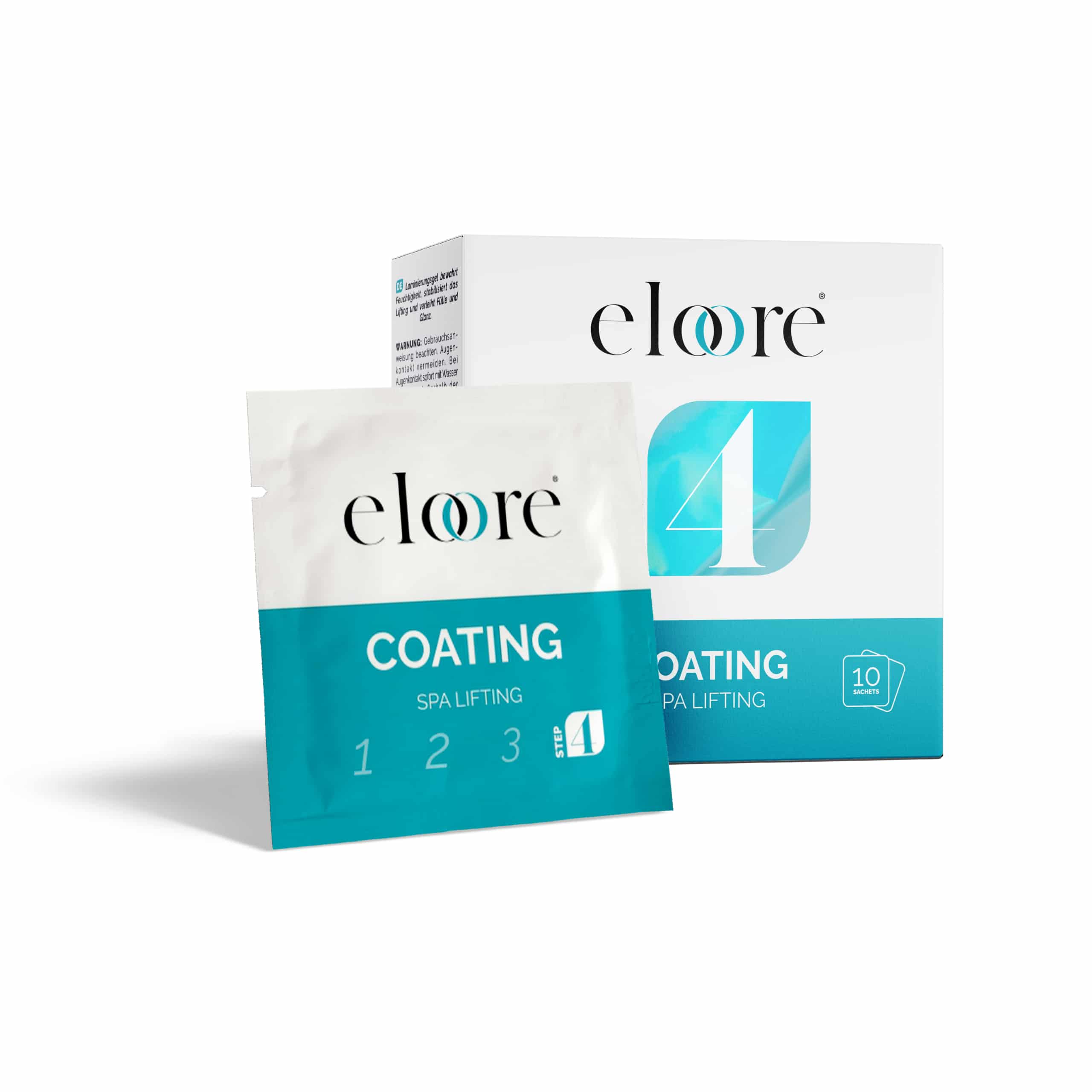 eloore® COATING Lotion Step 4 - 10er Packung und Sachet - Cysteamine Lash & Brow Lifting