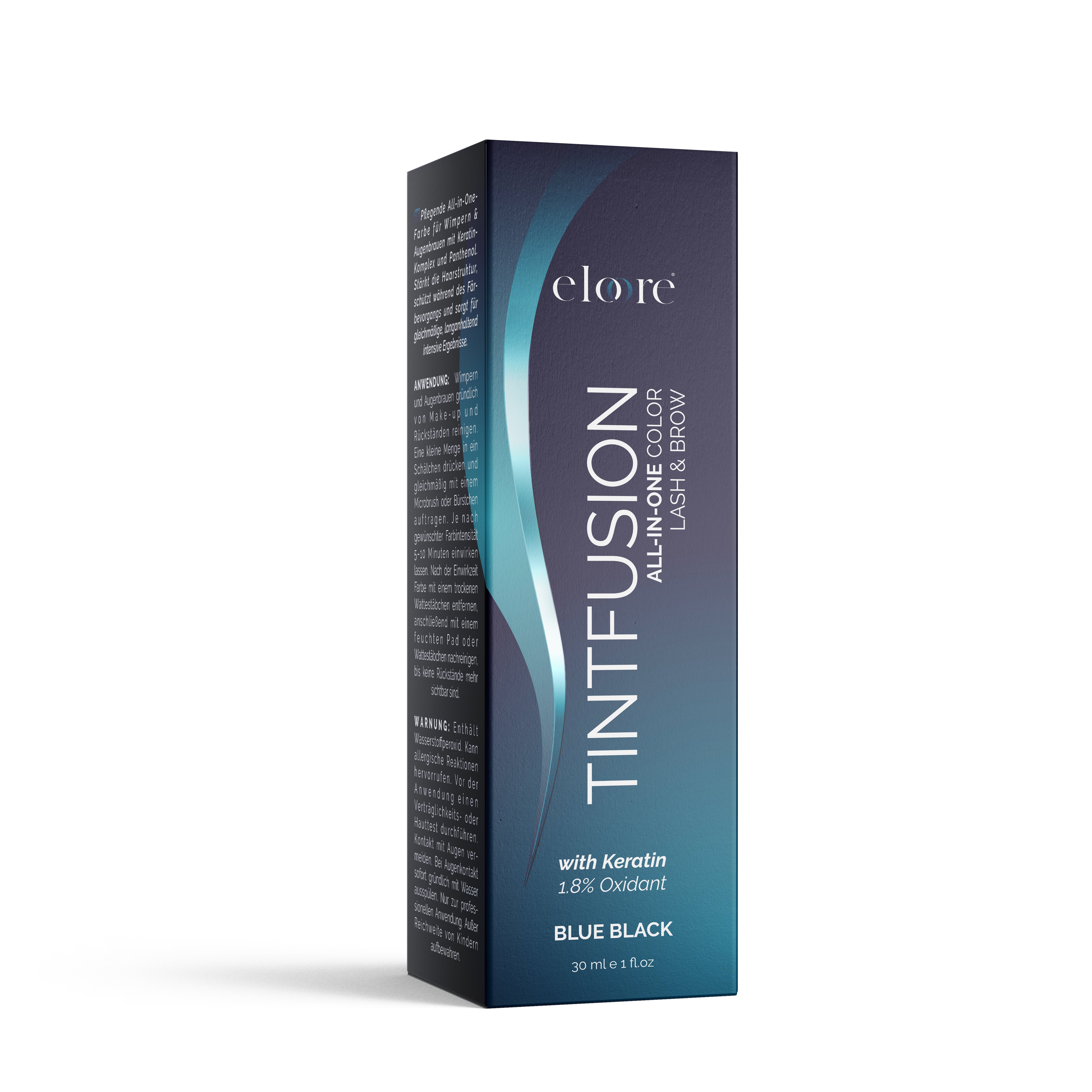 Augenbrauen- & Wimpernfarbe Blue Black – TINTFUSION All-in-One mit Keratin | eloore®