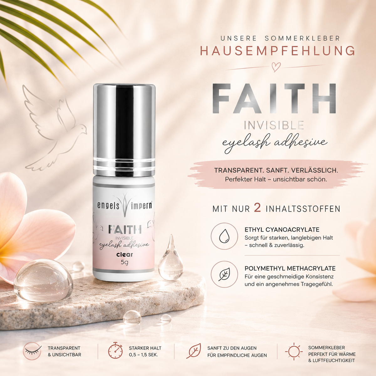 FAITH INVISIBLE transparenter Wimpernkleber – Vorteile für professionelle Wimpernverlängerung