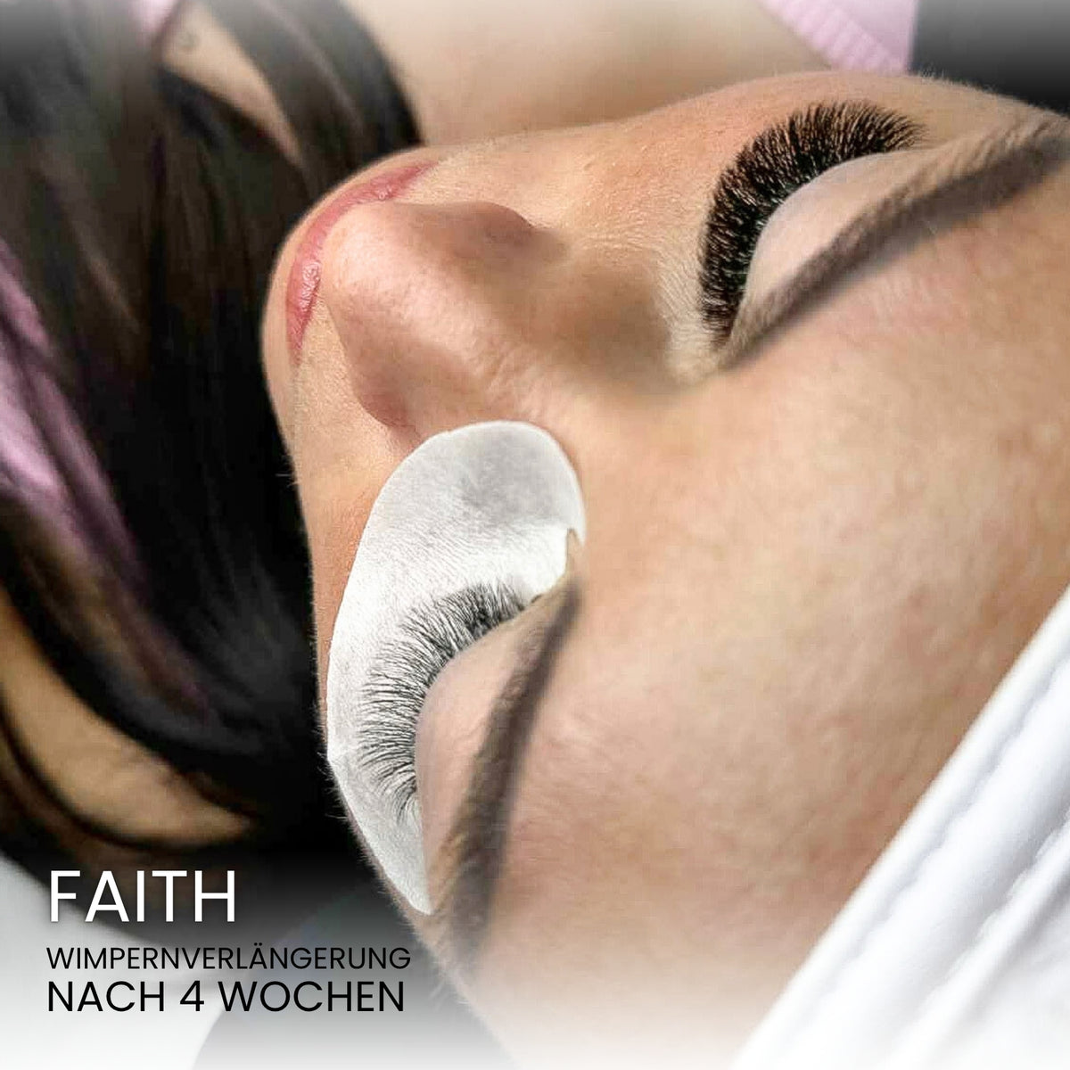 Wimpernverlängerung mit FAITH INVISIBLE Wimpernkleber nach 4 Wochen – Ergebnis und Haltbarkeit