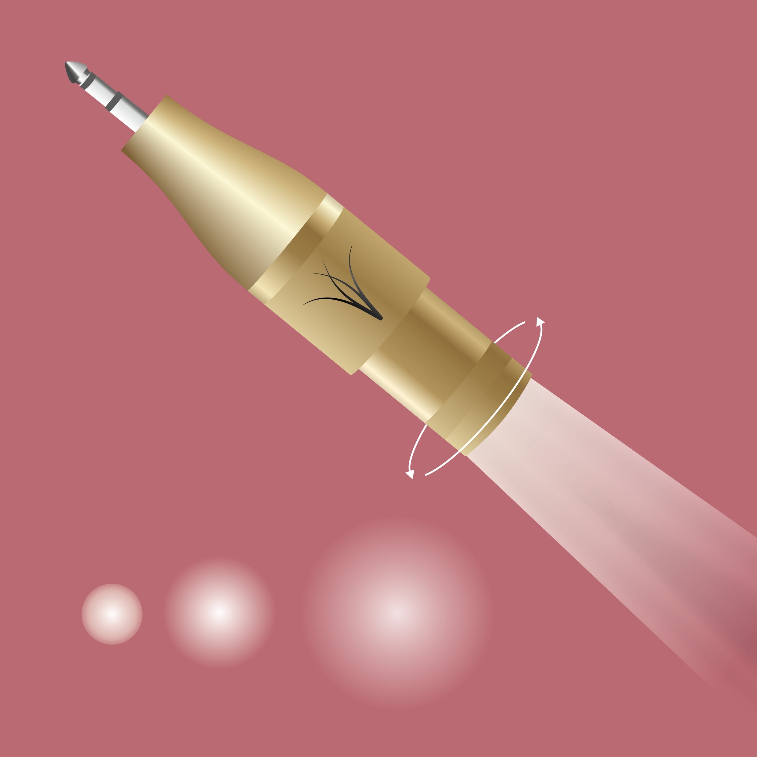 Austauschbares LED-Lichtmodul mit Fokuseffekt – zeigt die Lichtintensität in mehreren Stufen bei Wimpernverlängerung.