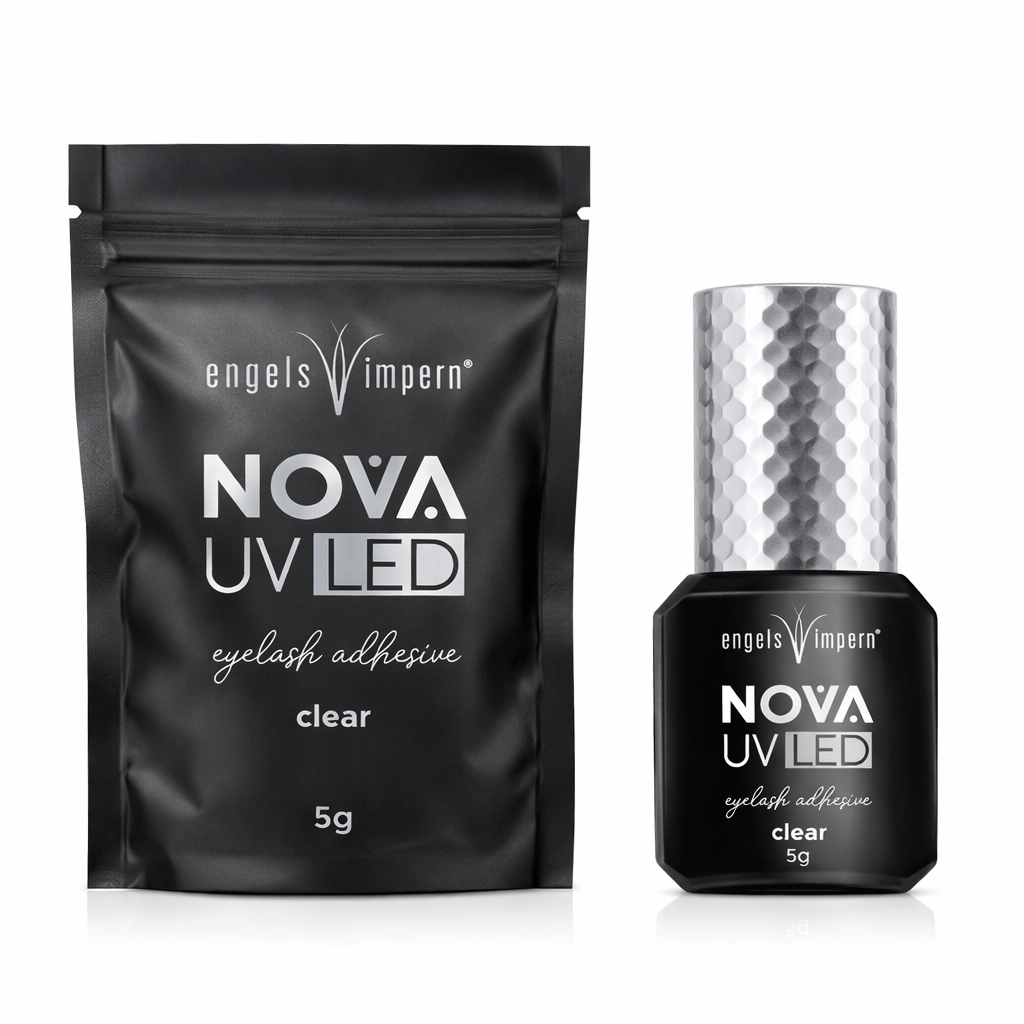 NOVA transparenter UV LED Wimpernkleber 5 g für professionelle Wimpernverlängerung
