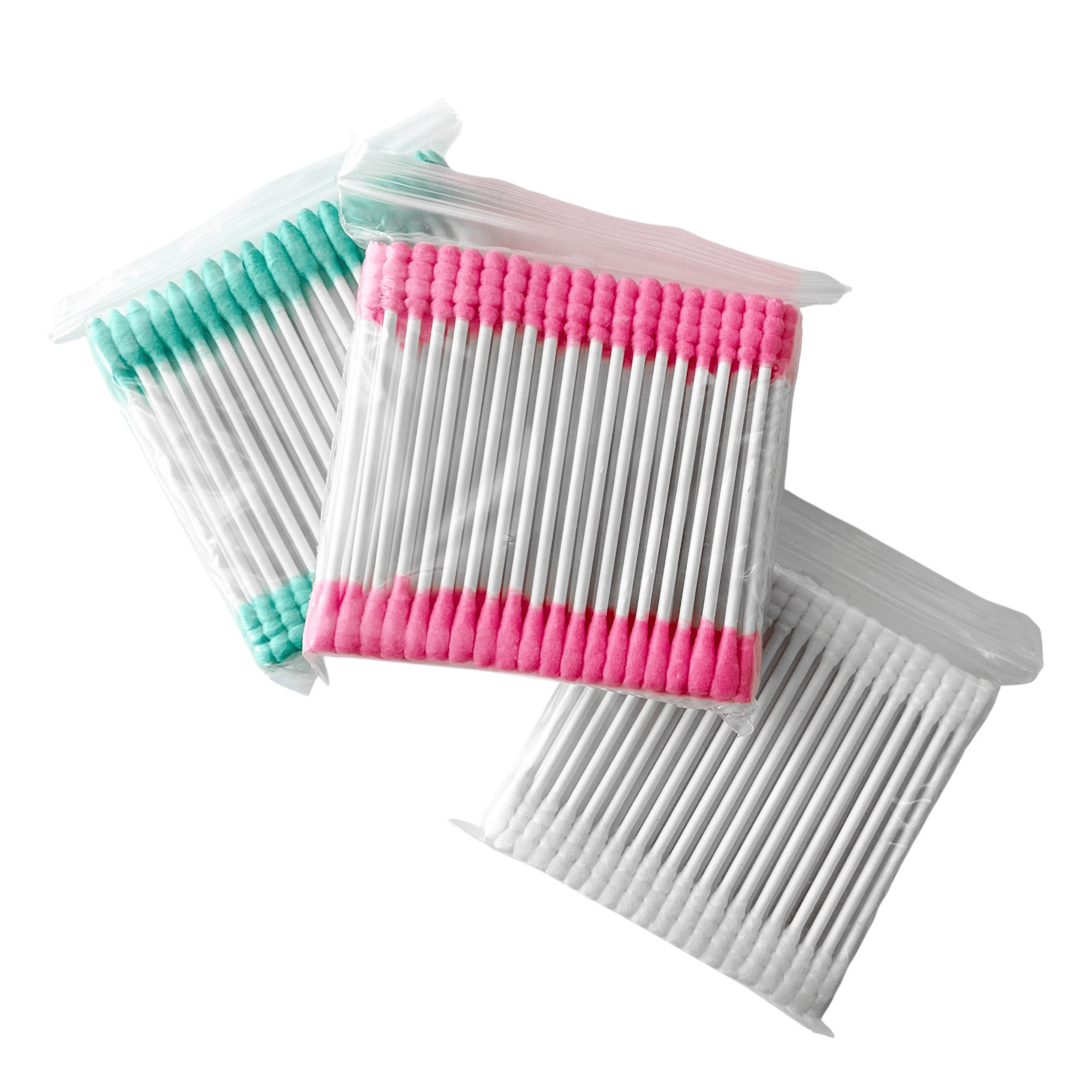 Doppelseitige Wattestäbchen mit Papierstiel – 100 Stück