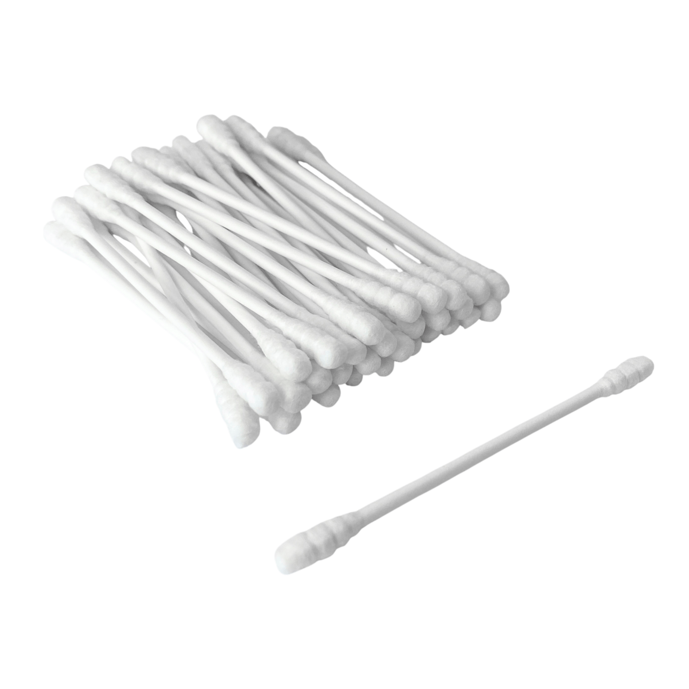 Doppelseitige Wattestäbchen mit Papierstiel – 100 Stück