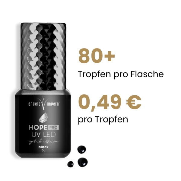 HOPE PRO UV LED Wimpernkleber 5 g – schwarz – 0,5 Sek – Bild 2